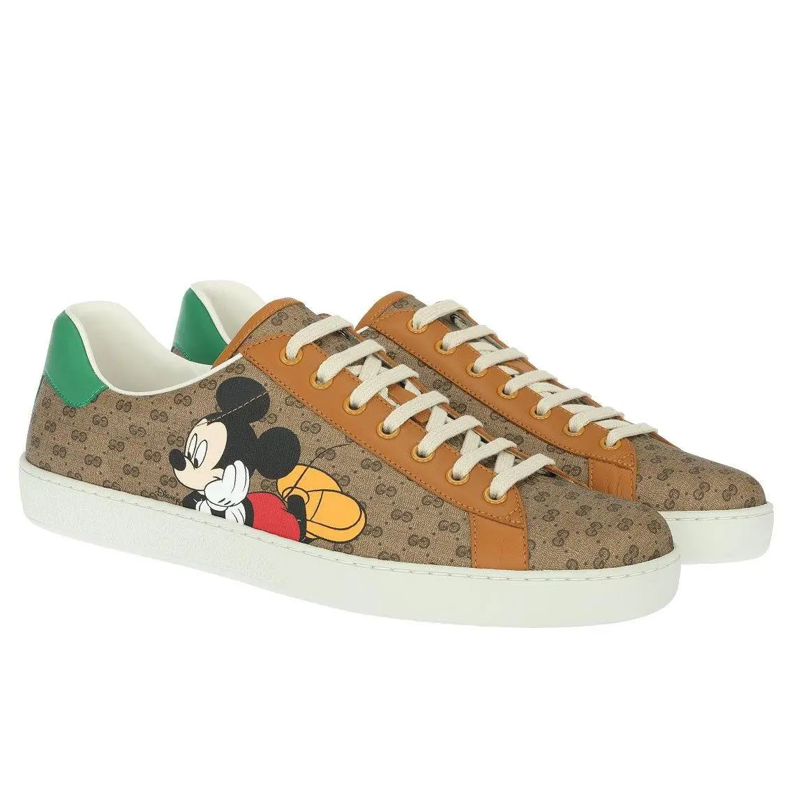 Gucci Men`s Ace Disney Mickey GG Sneakers Shoes 16 G/us 16.5 Rfid Code