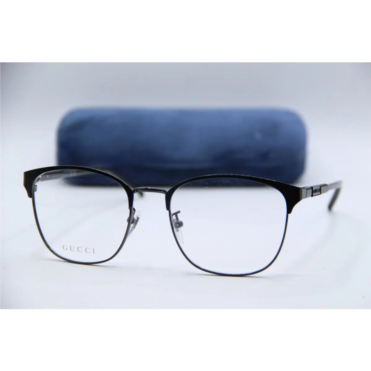 Gucci GG 1231OA 002 Black Gunmetal Frames Sunglasses 55-19