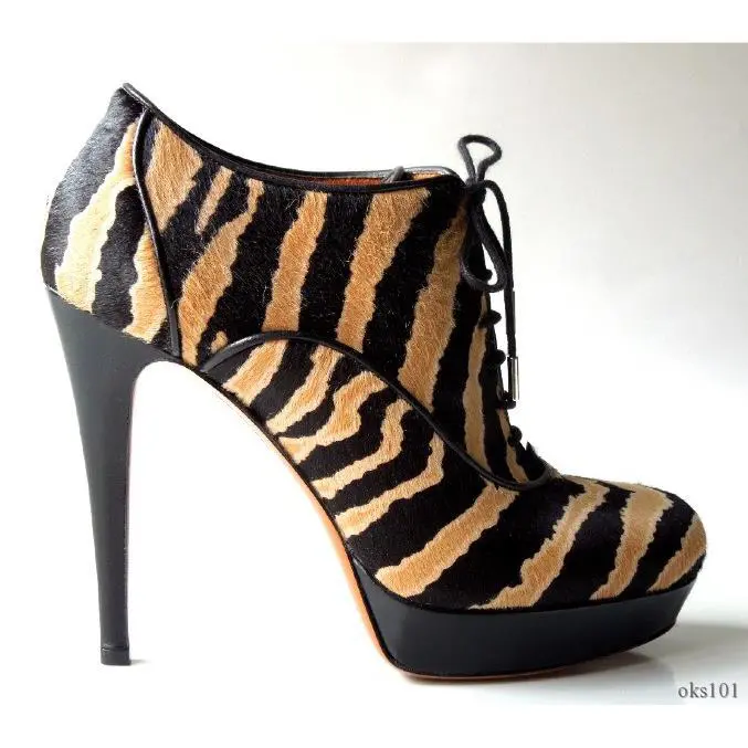Gucci Betty Black/tan Pony Hair Booties Ankle Boots Shoes 36 6 - Sexy