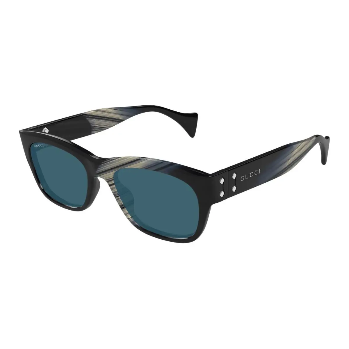 Gucci GG1706S Striped Black/blue 004 Sunglasses