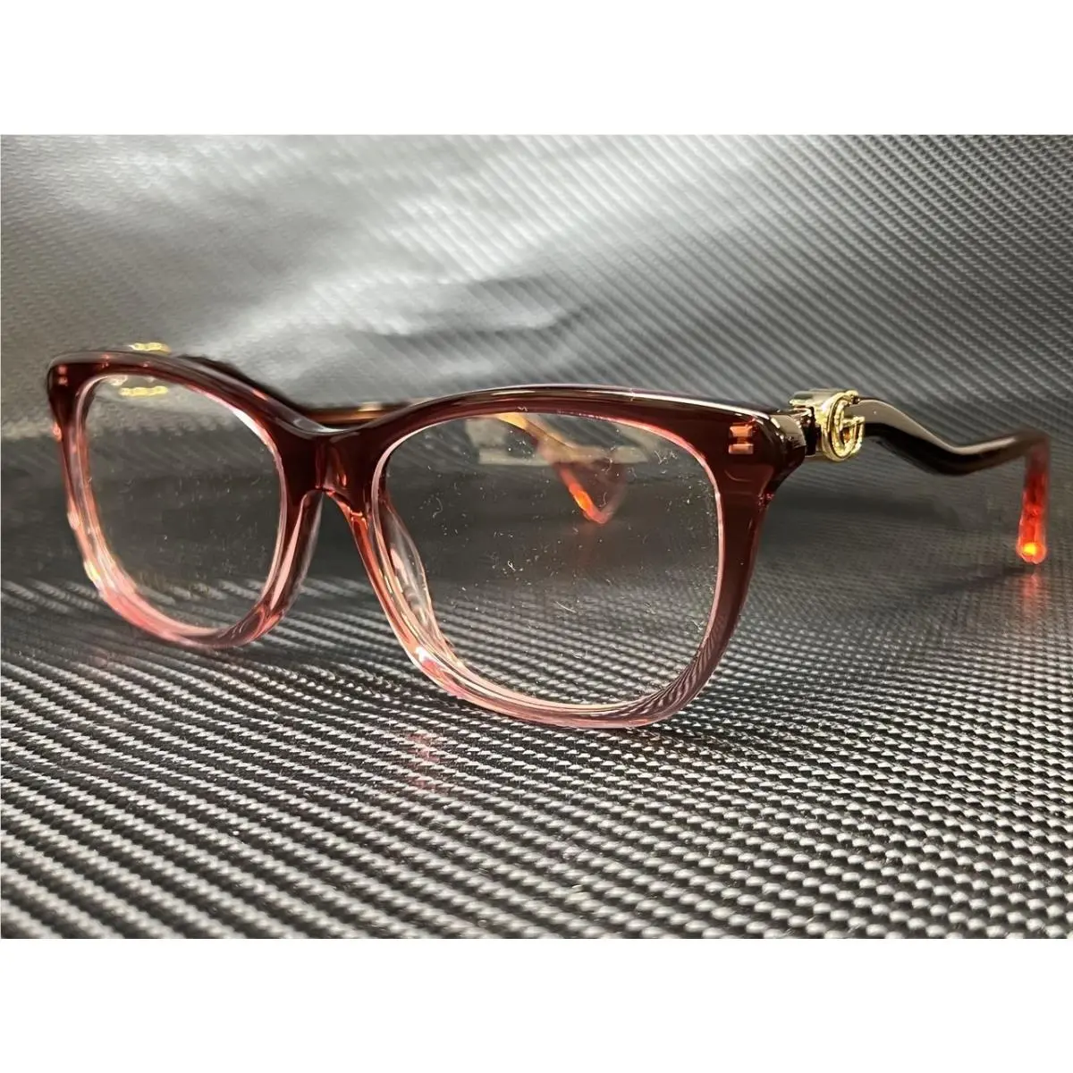 GG1012O 003 Burgundy Cat Eye 54 mm Women`s Eyeglasses by Gucci