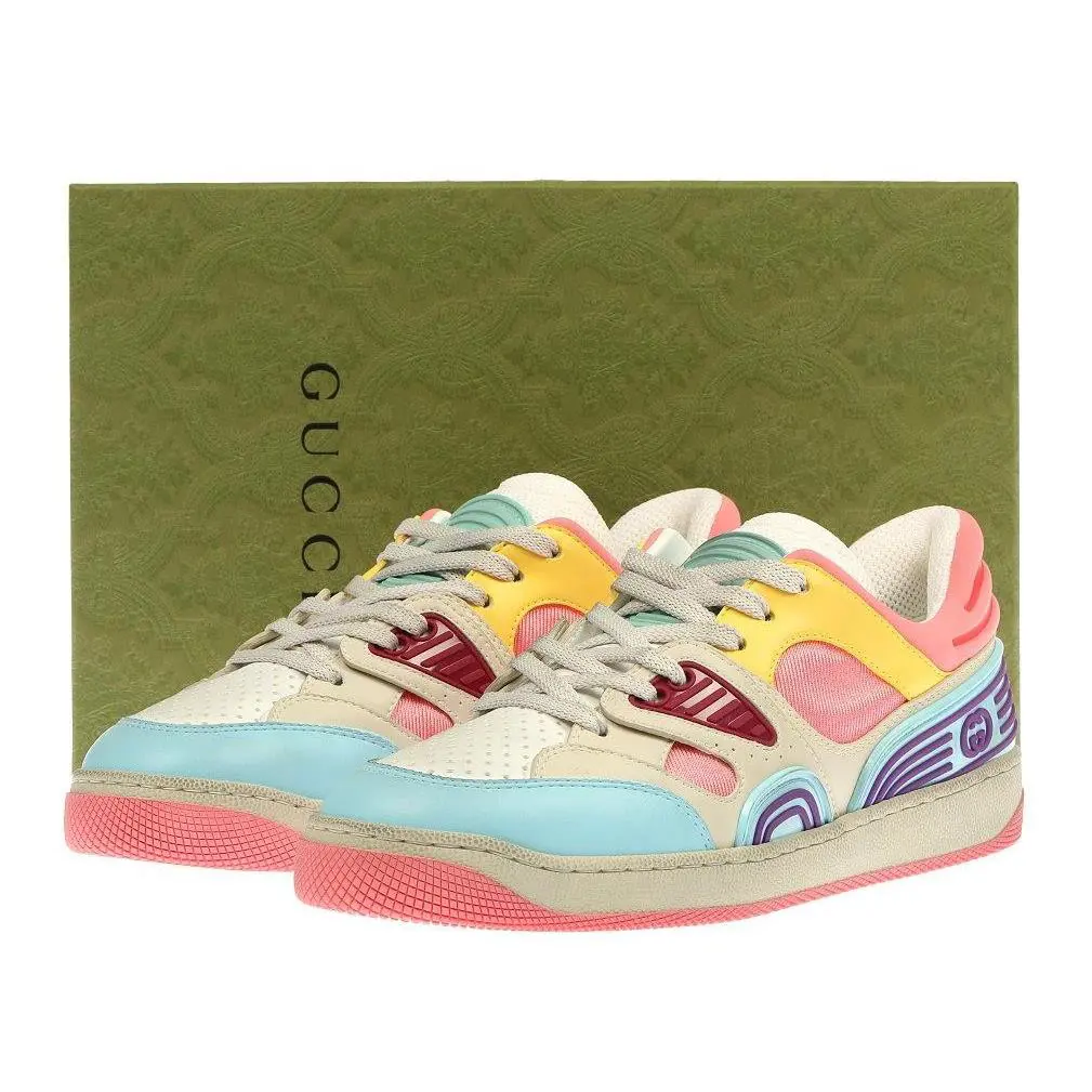 Gucci Ladies Multicolored Basket Sneakers Shoes 36/US 6 - Multicolor