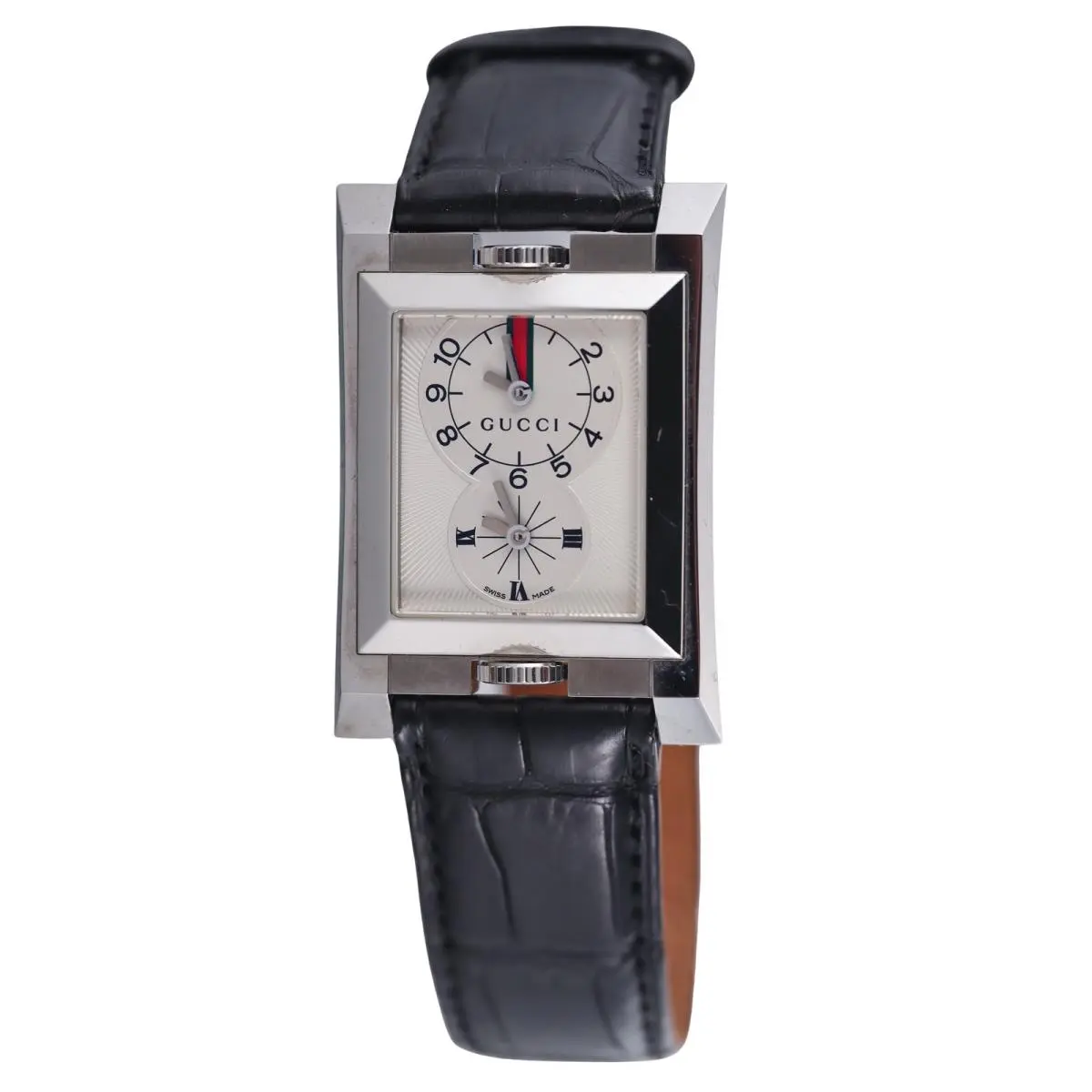 Dual Time Stainless Steel Watch YA111304 by Gucci