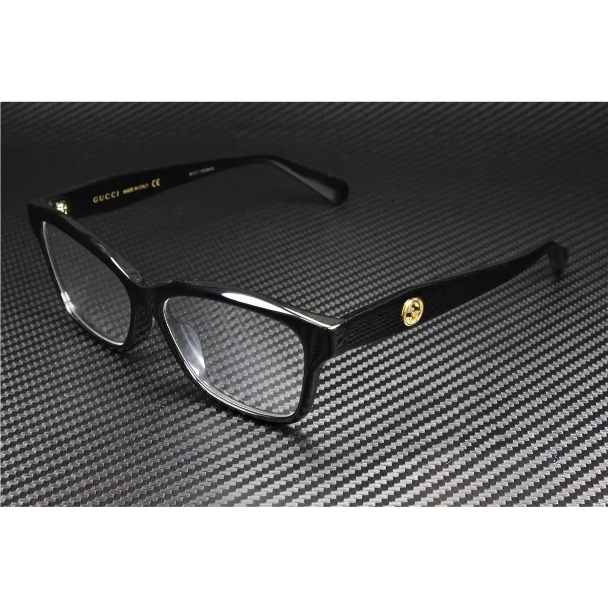 GG0801OA 001 Black Rectangle Square Women`s 54 mm Eyeglasses by Gucci