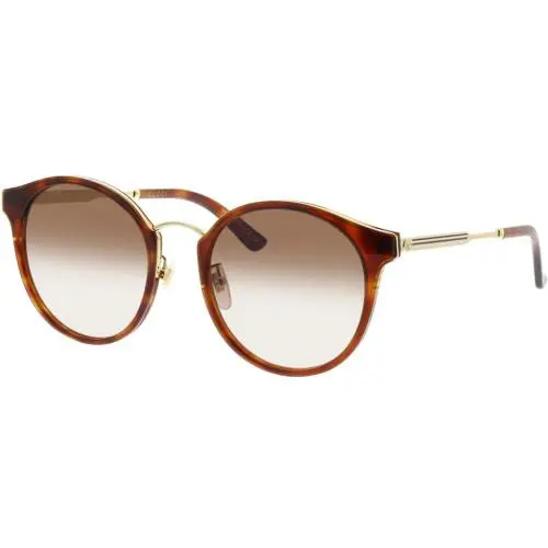 Gucci GG0588SK 004 Havana Frame / Brown Gradient Sunglasses - Frame: Brown, Lens: Brown