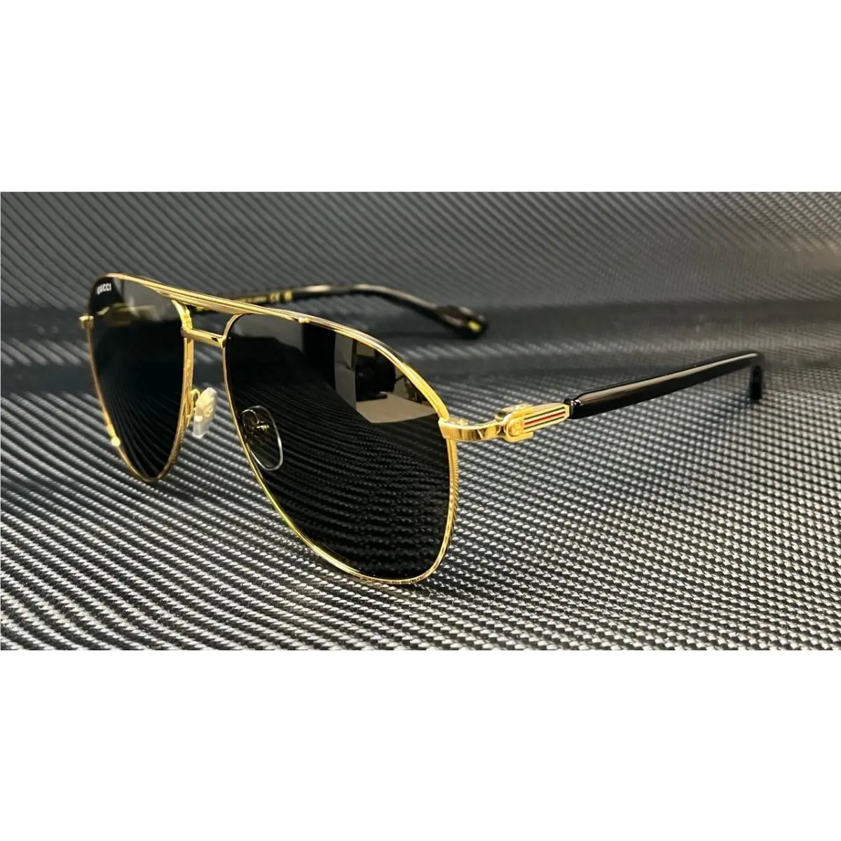 GG1220S 001 Gold Grey Men`s Metal 59 mm Extra Large Sunglasses by Gucci