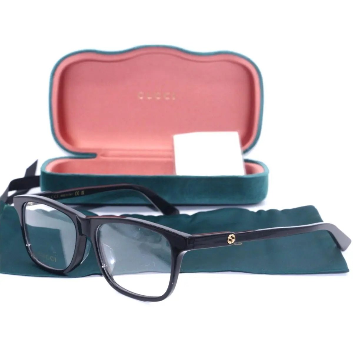 GG 0755OA 001 Designer Black Frames Eyeglasses 54-15 by Gucci