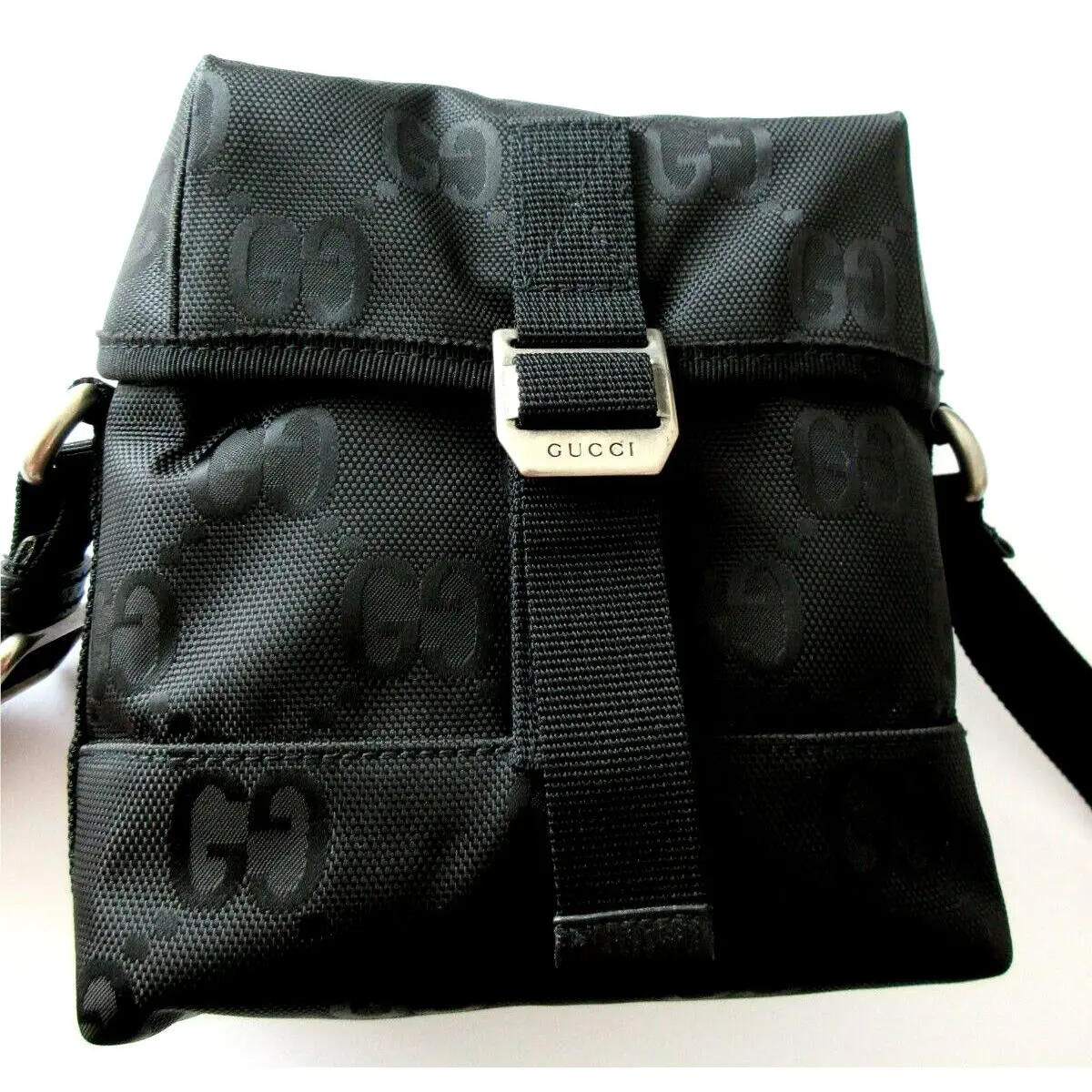 GG Off The Grid Black Econyl Nylon Unisex Messenger Bag 643858 by Gucci