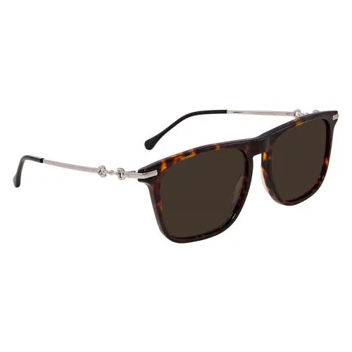 GG0915S-002 Women`s Designer Sunglasses Tortoise Havana Silver/brown 55 mm by Gucci