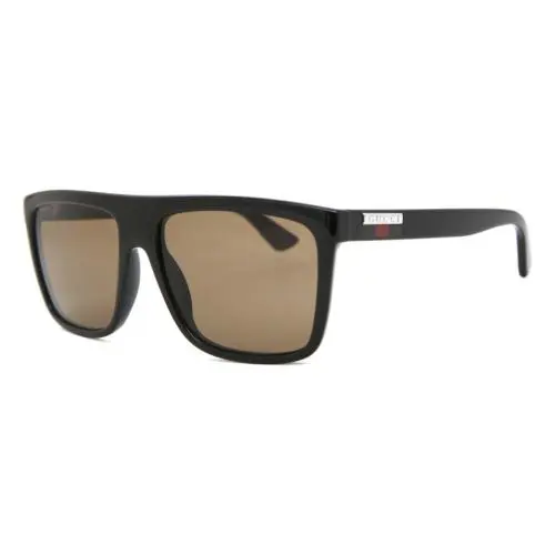 Gucci GG0748 Men`s Square Acetate Shield Black/brown 59mm Sunglasses R1202