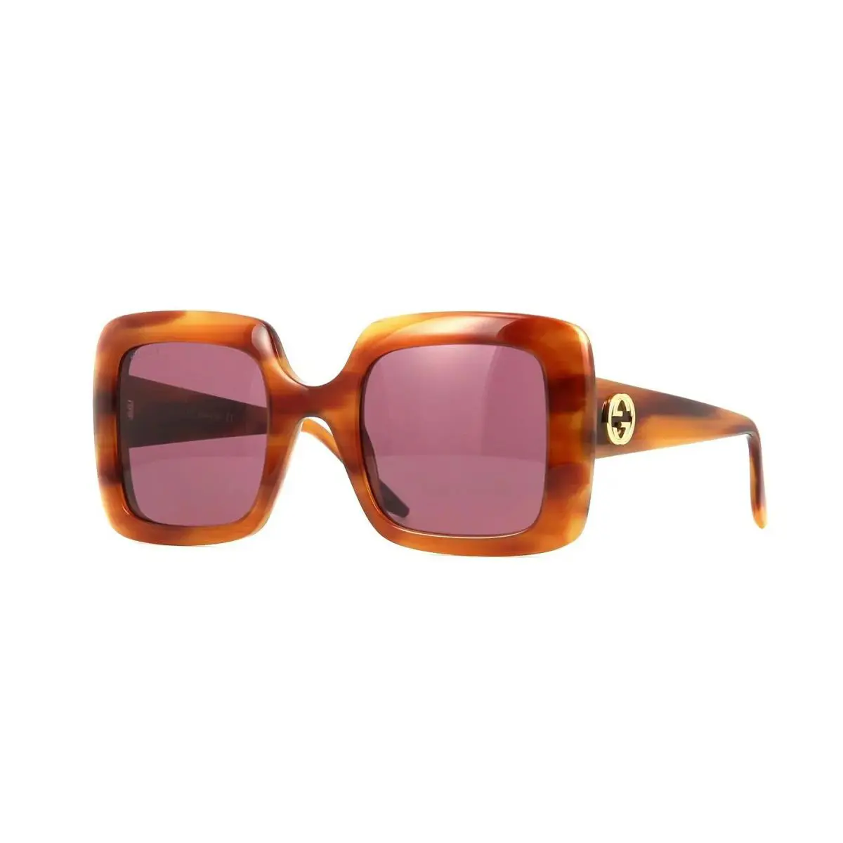 Gucci GG0896S Striped Havana/violet 004 Sunglasses