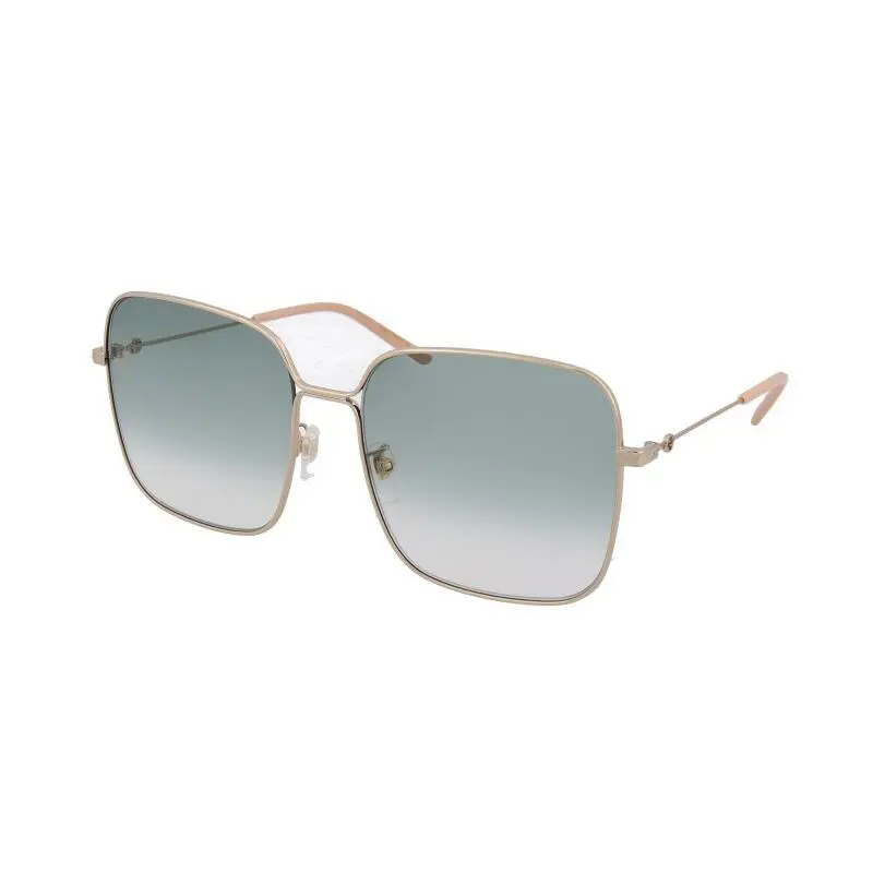 Gucci Women`s Sunglasses GG0443S 001 Gold /gradient Lens Square 60mm