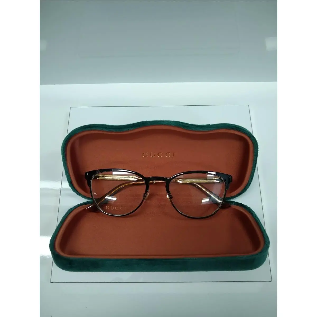 Gucci GG0134O 003 Black Tortoise Metal Eyeglasses 52mm