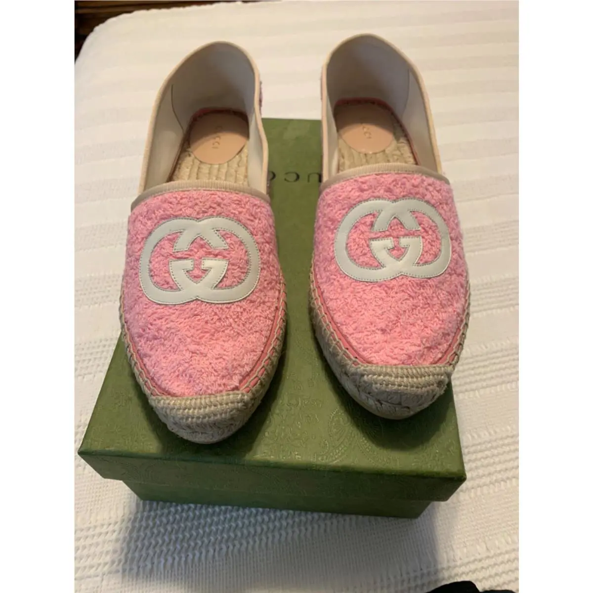 Gucci Terry Espadrilles Flats Size EU41 US 11 Pink