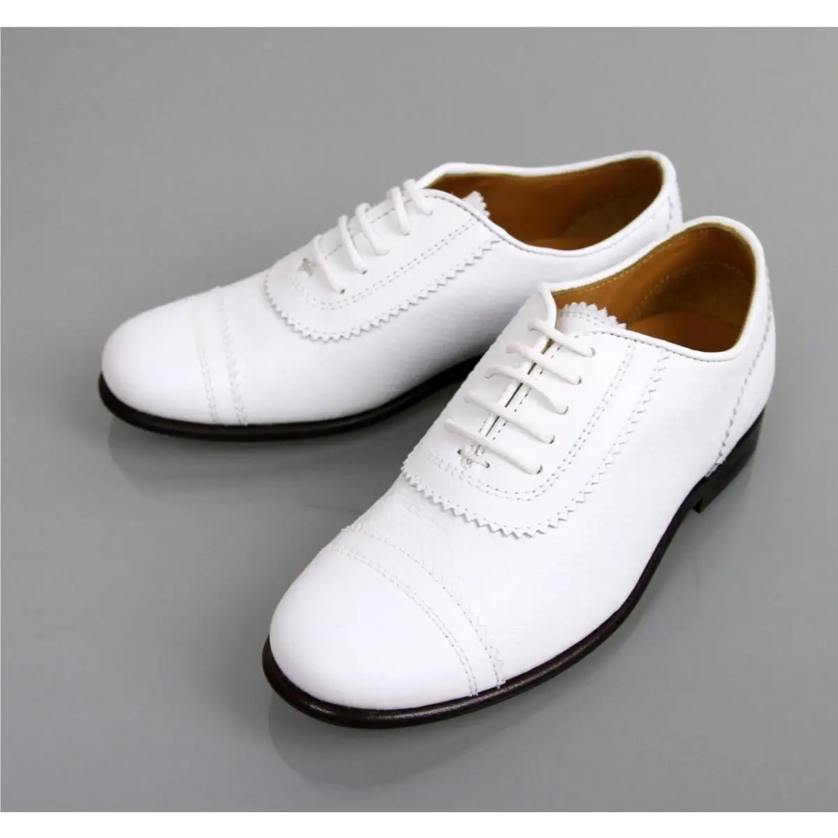 Gucci Kids Leather Diamante Dress Oxford sz 29/US 12 White 285233