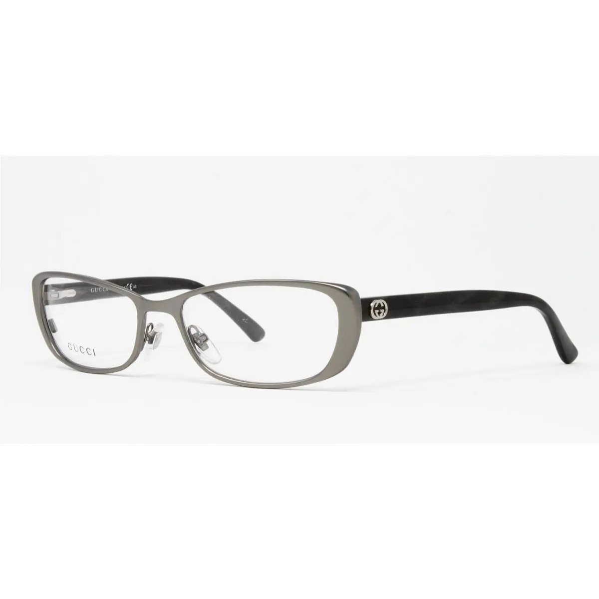 Gucci GG2883-SBM Satin Dark Ruthenium 55mm Metal Cat Eye Women`s Eyeglasses