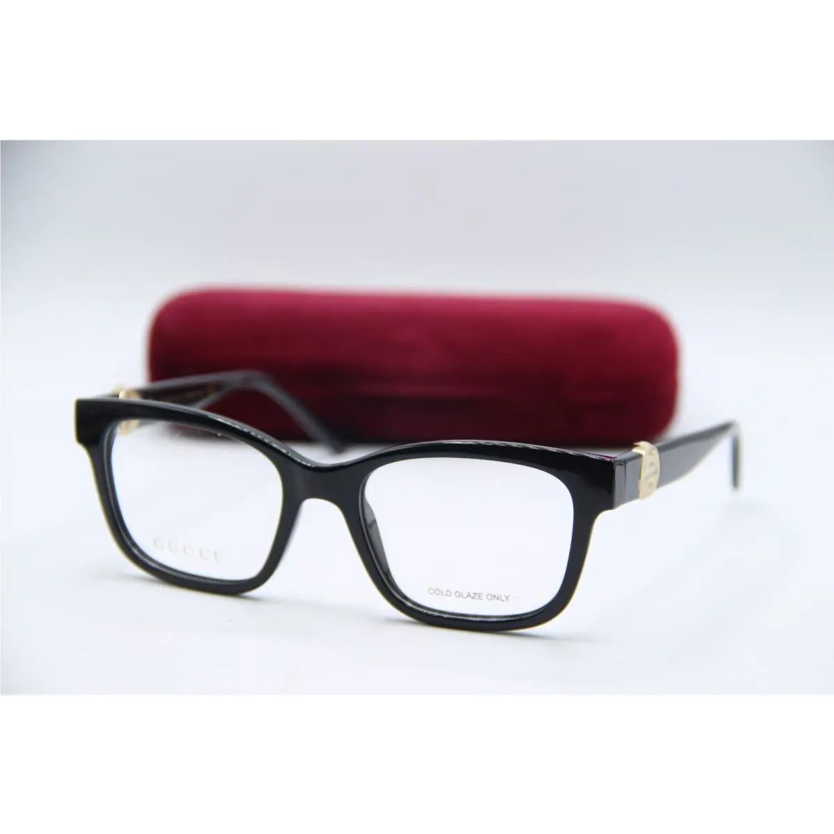 Gucci GG1025O 004 Black Gold Eyeglasses W/case 51-18