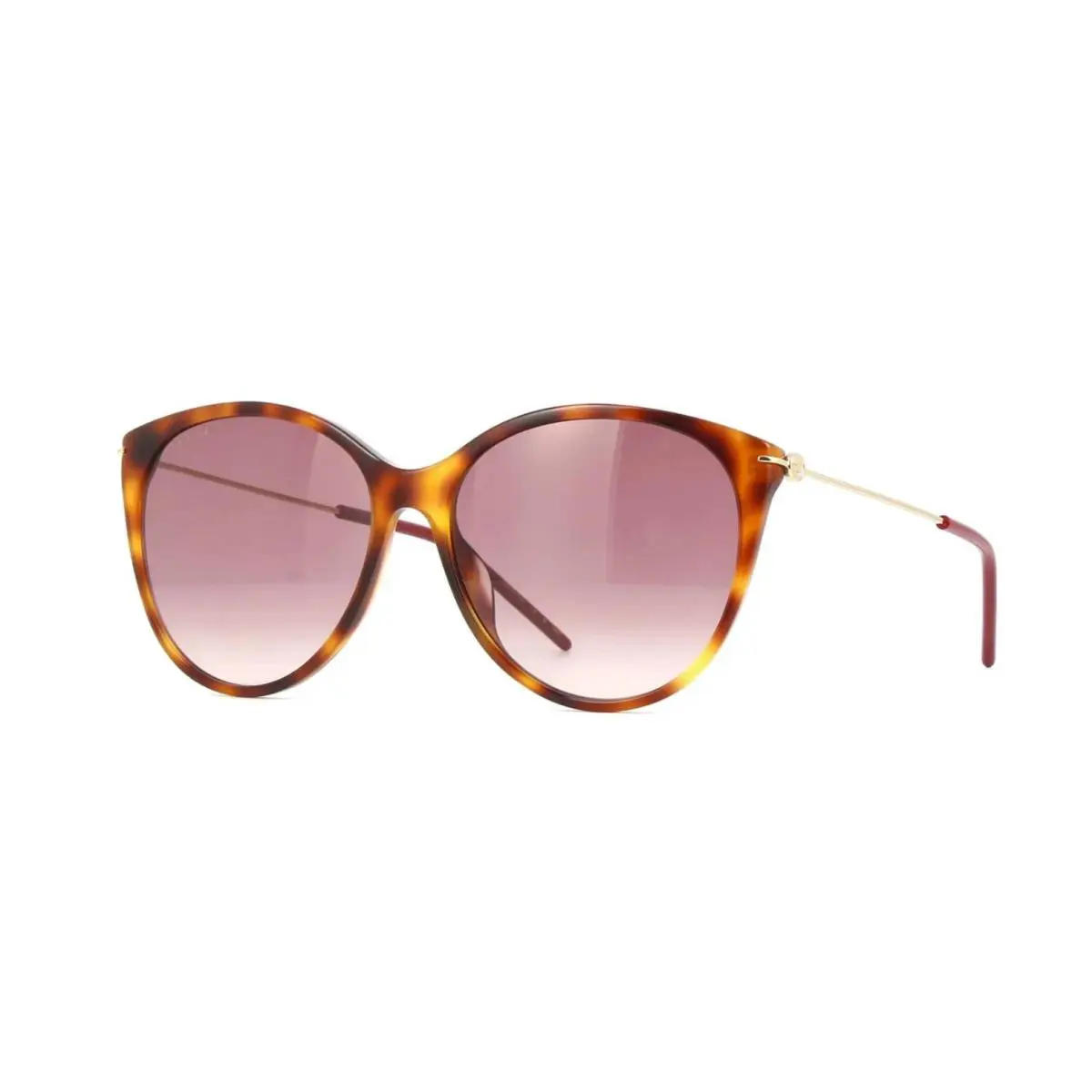 Gucci GG1268S Havana/red Shaded 002 Sunglasses - Frame: Havana, Lens: Red Shaded