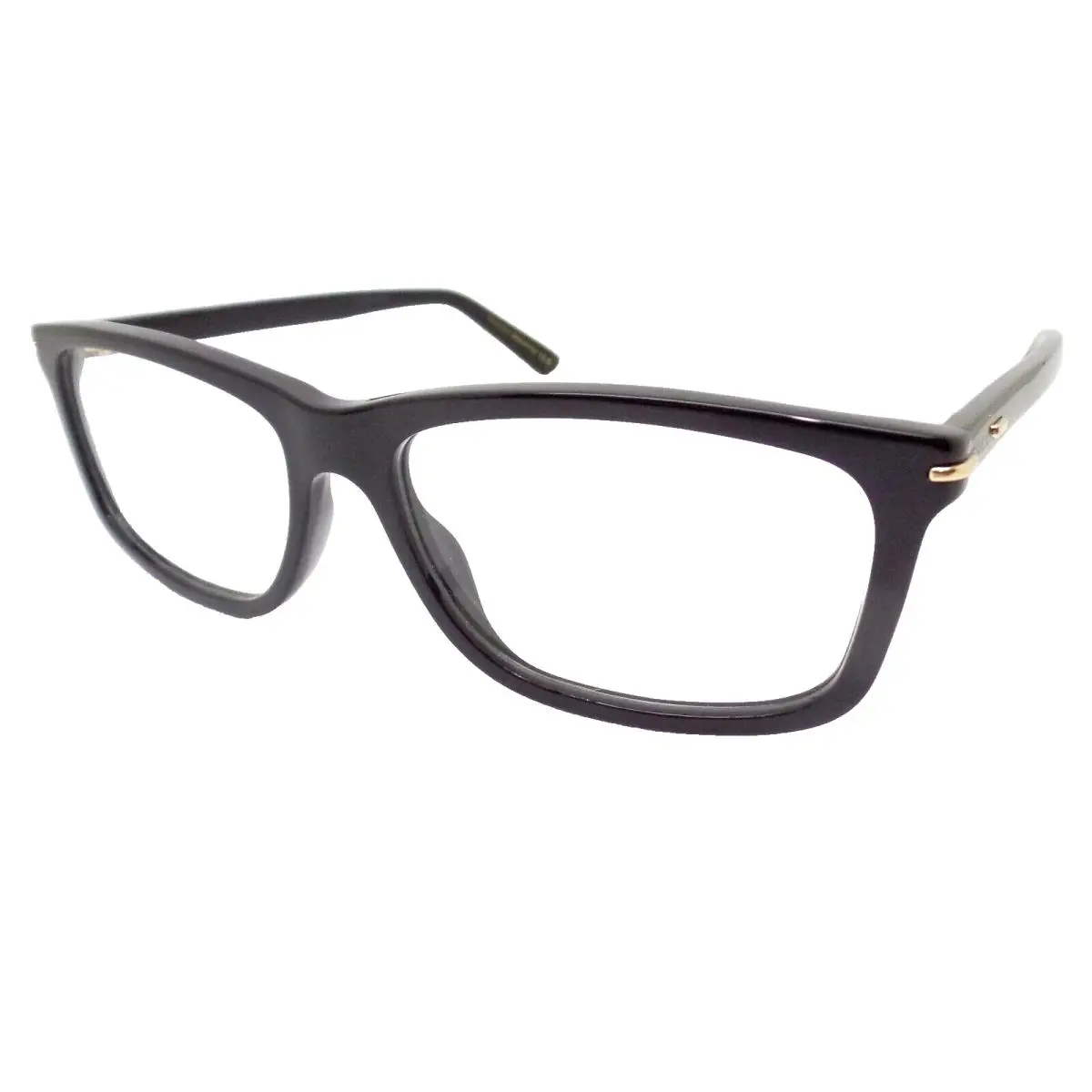 Gucci GG1447O 001 Black Gold 57mm RX Eyeglasses Frames - Frame: Black Gold detailing