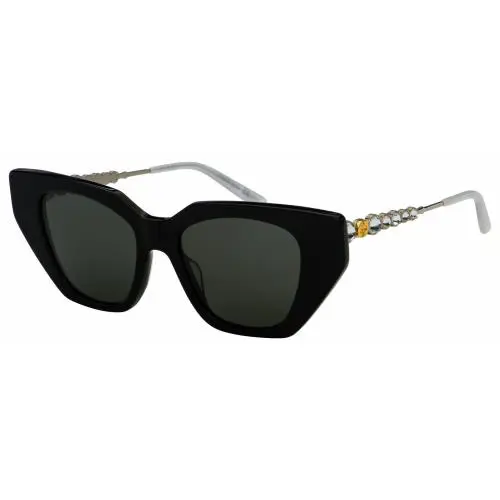 Gucci GG 0641S 001 Black Silver Grey Lens Sunglasses 53mm Japan