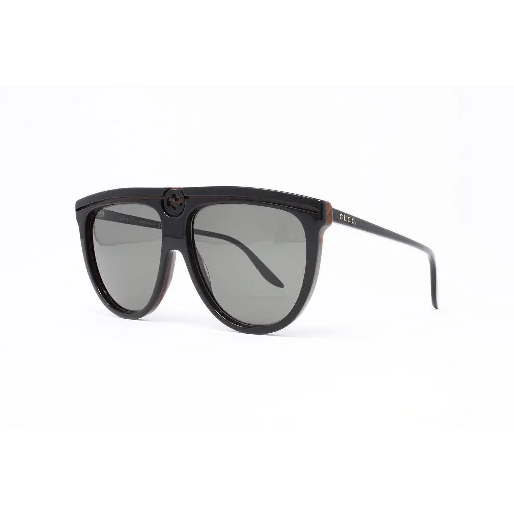Gucci Women`s Sunglasses Aviator GG0732S 001 Black/black 61mm Gray Lens