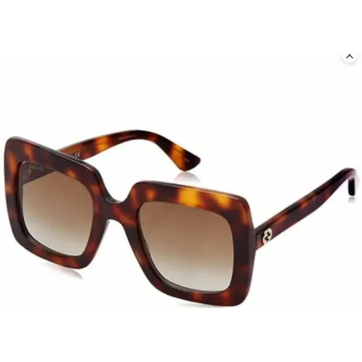 Gucci Square/rectangle Sunglasses Havana Havana Brown Luxury Eyewear