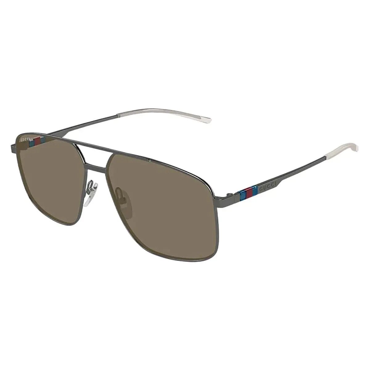 Gucci Men`s GG1676S-003 Silver / Brown Tinted Sunglasses