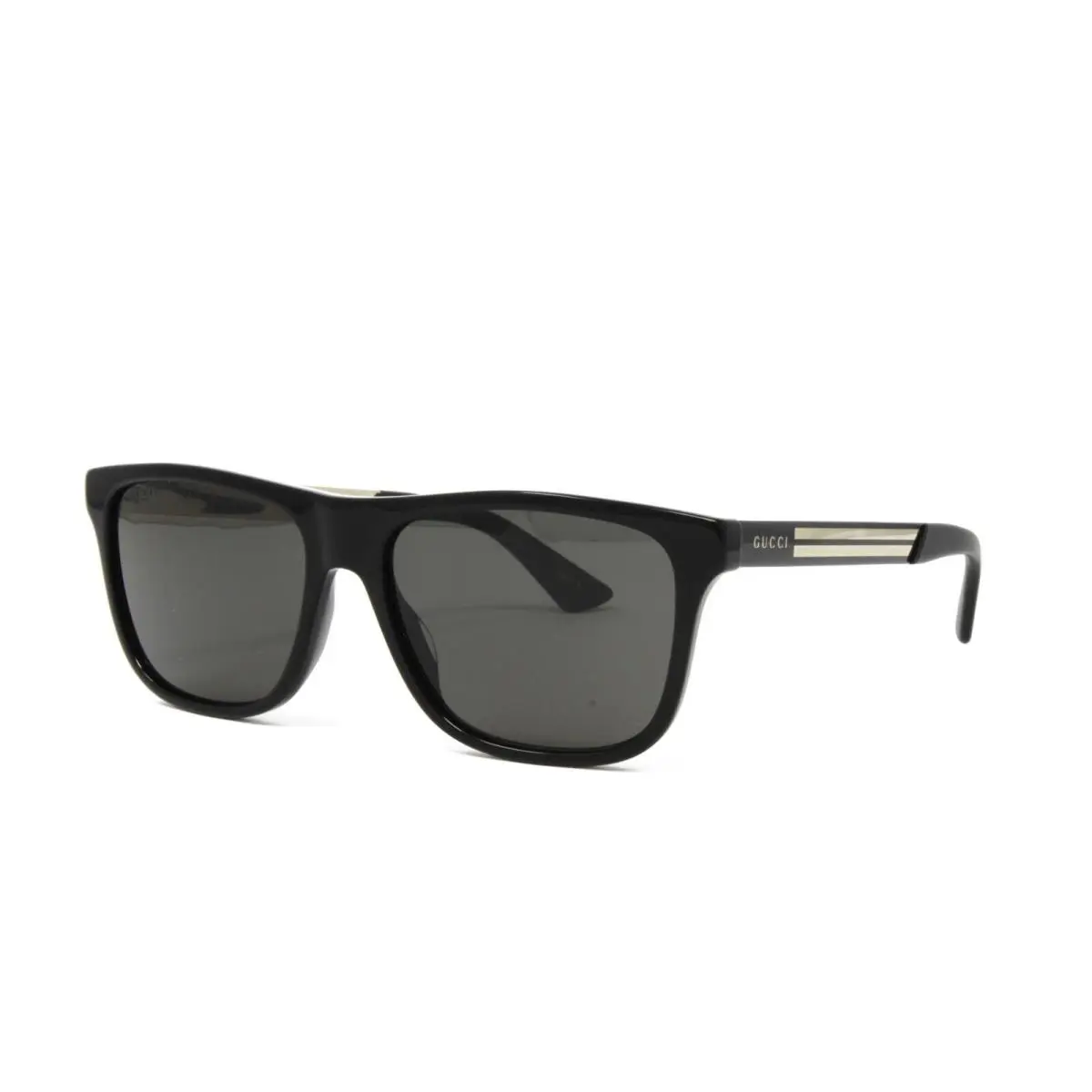 Gucci Men`s Sunglasses Square Frames GG0687S 002 Black Black 57mm Grey Lens