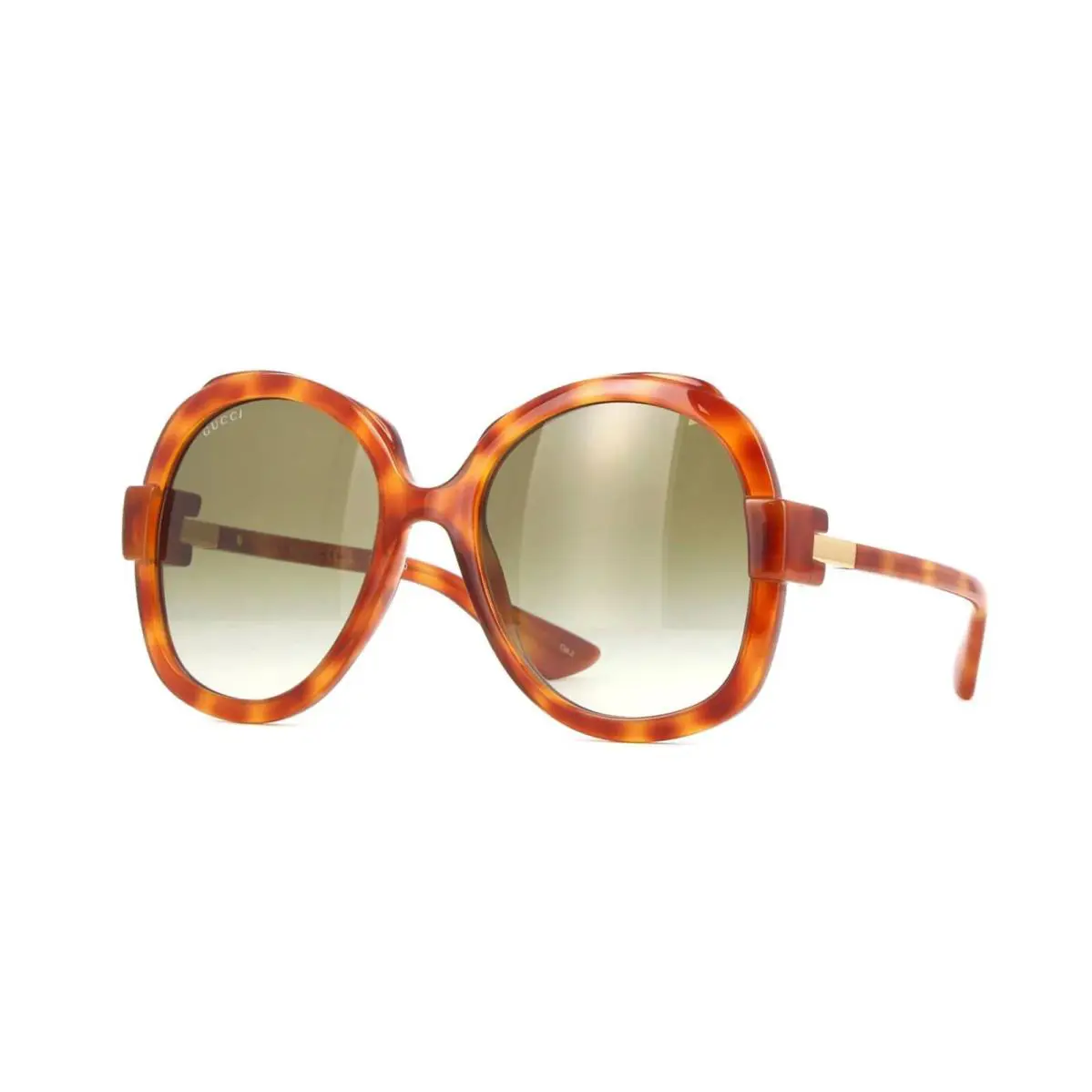 Gucci GG1432S Havana/brown Shaded 002 Sunglasses