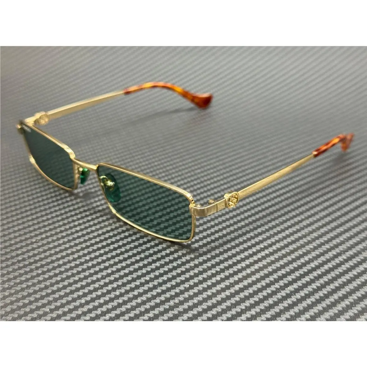 GG1600S 003 Gold Green Unisex 56 mm Large Sunglasses by Gucci