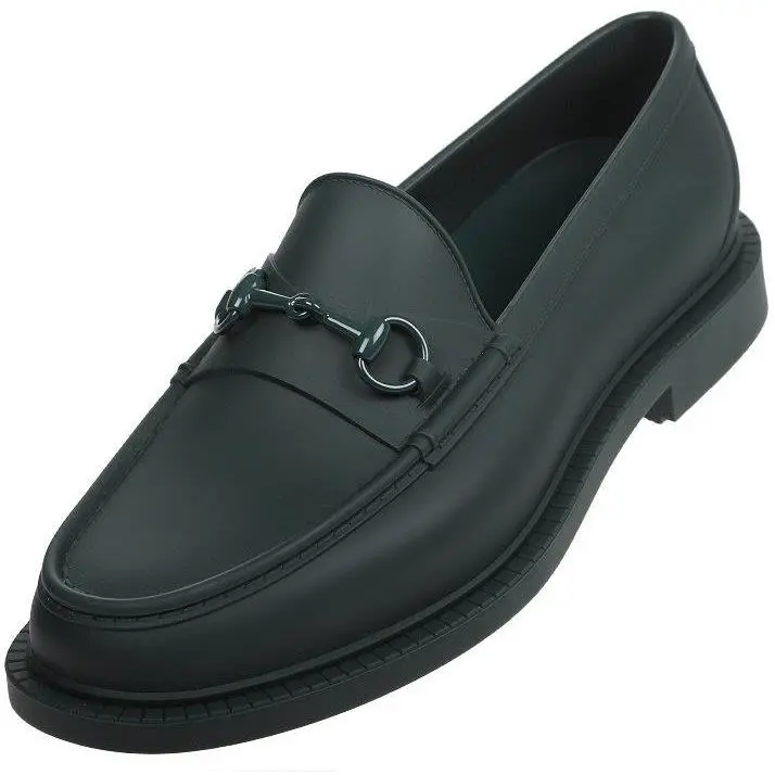 Gucci Dark Green Enameled Horsebit Rubber Moccasin Loafer Shoes 11/US 11.5