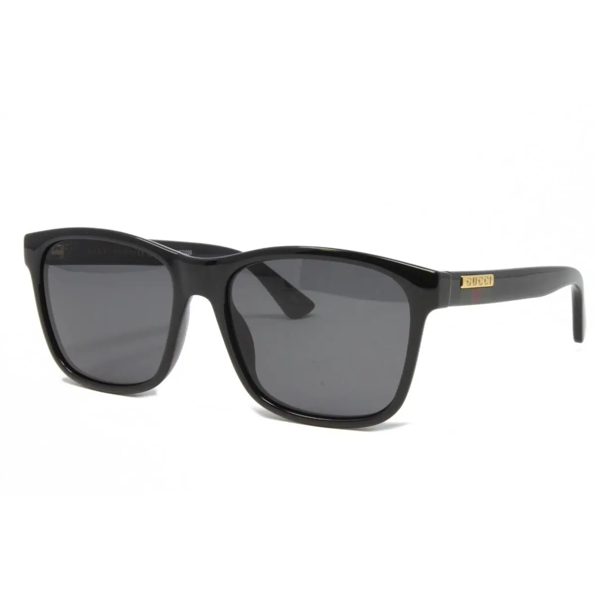 GG0746S-001 Men`s Sunglasses Black 57mm Gray Lens Plastic Square Frame by Gucci