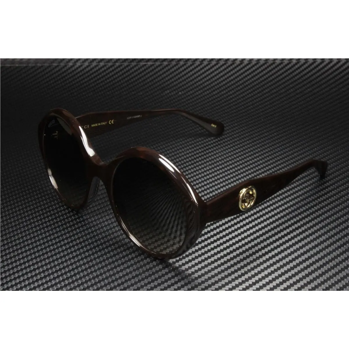 GG0797S 002 Havana Brown Square 54 mm Women`s Sunglasses by Gucci