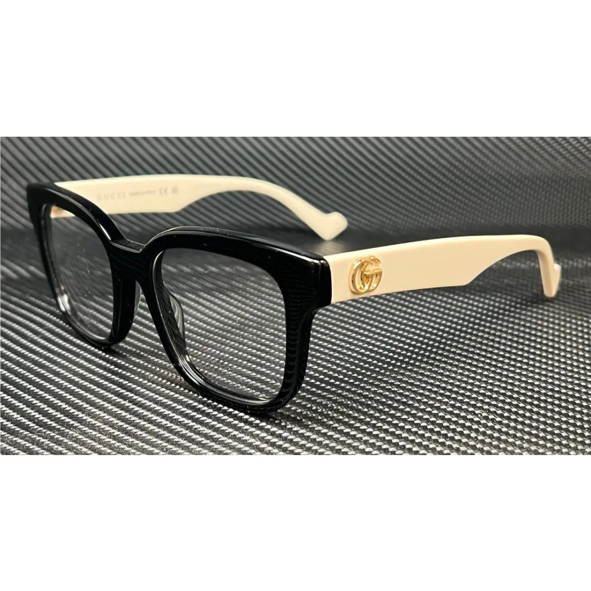GG0958O 005 Black White Women`s 52 mm Medium Eyeglasses by Gucci