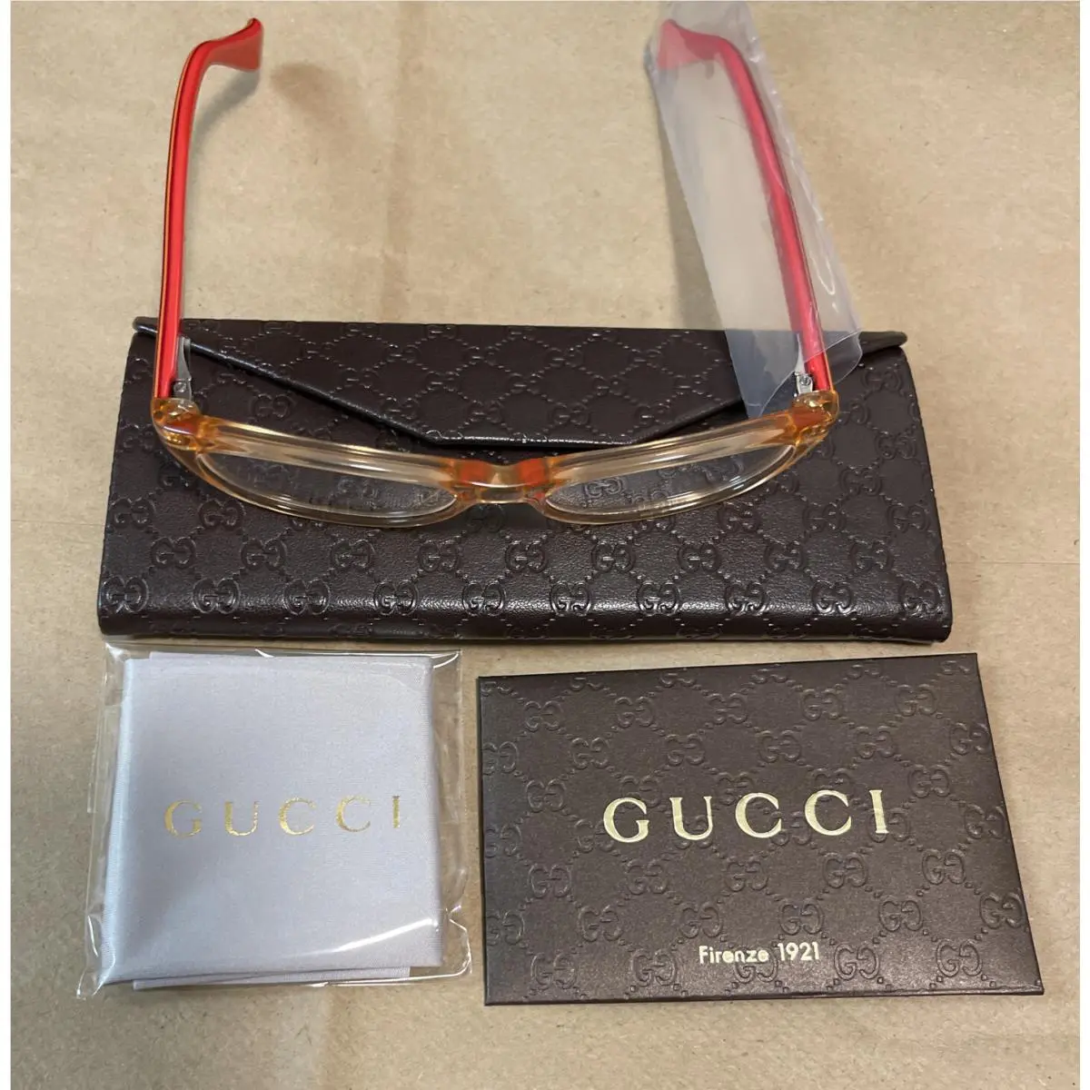 Gucci Kids Eyeglasses Plastic Frame Clear Orange Oval GG 5007/C W6V 125