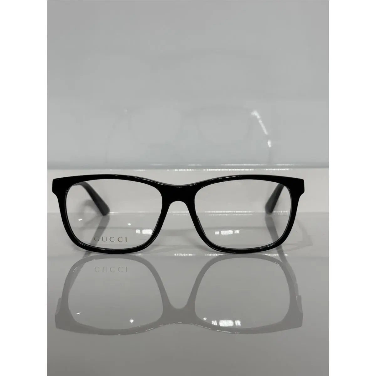 GG0490O 006 Shiny Black Acetate Unisex Eyeglasses 55mm by Gucci