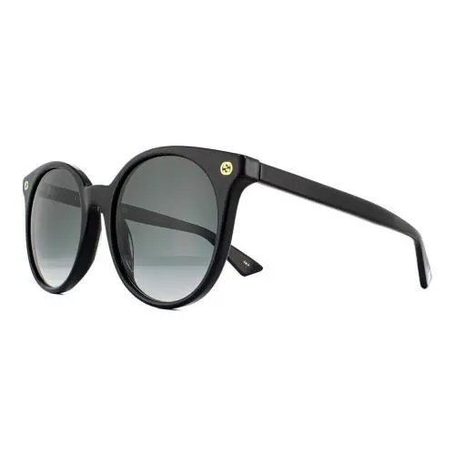 GG0091S Women`s Round Designer Sunglasses in Black Gold/grey Gradient 52mm by Gucci