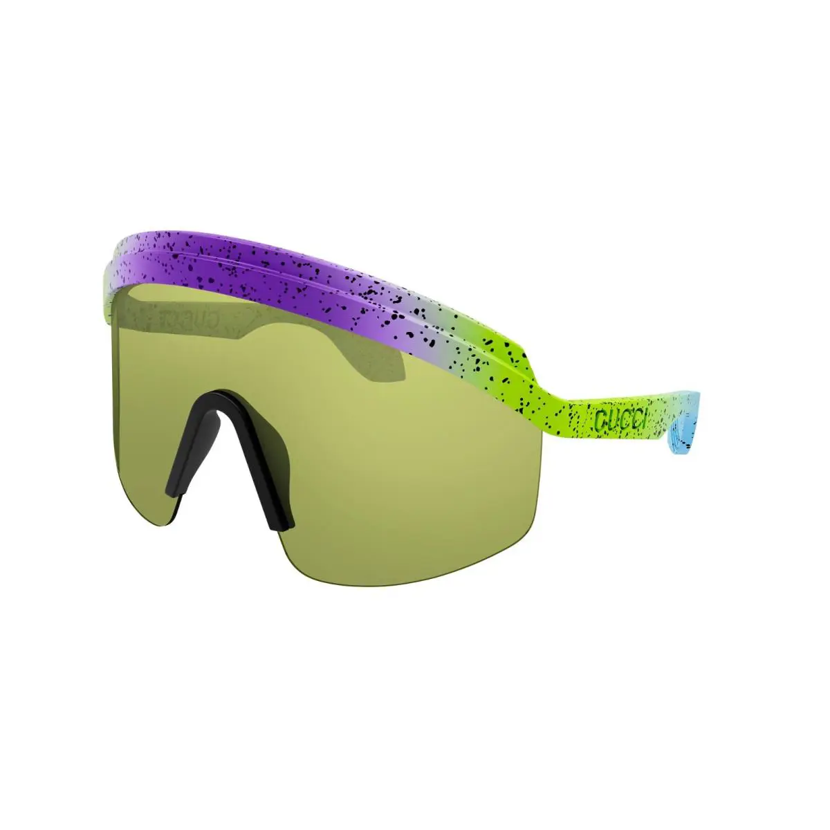 Gucci GG1477S Violet Shaded Green/light Green 001 Sunglasses