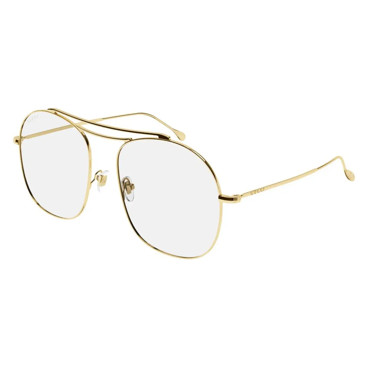 Gucci GG1479S Gold/clear Ready-to-wear with Etched Logo 001 Sunglasses - Frame: Gold, Lens: Clear Ready-to-Wear with Etched Logo
