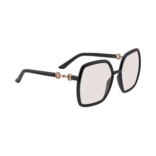 Gucci GG0890S Women`s Hexagonal Designer Sunglasses Black Gold/light Yellow 55mm - Frame: Multicolor, Lens: Multicolor
