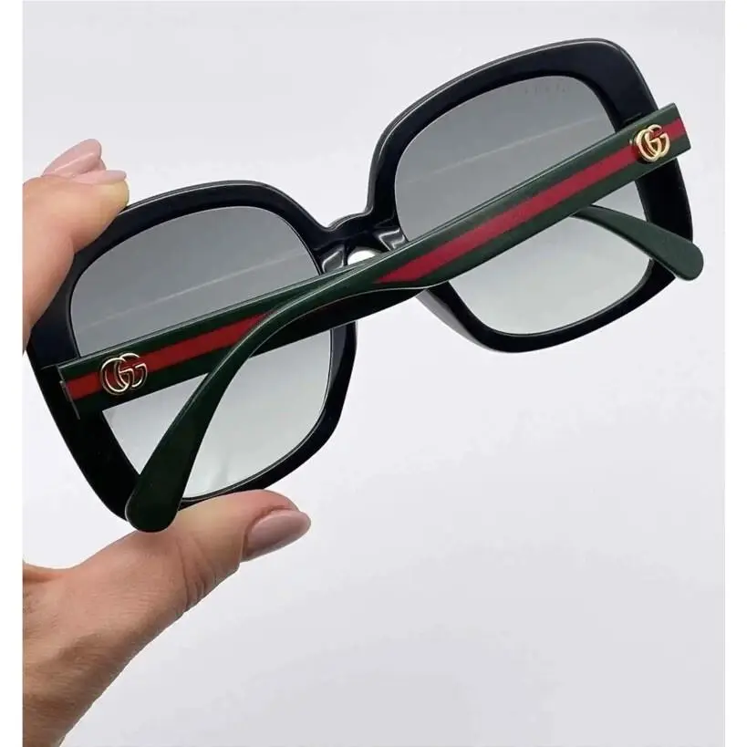 Gucci GG0714SA 001 Black Green and Red Stripe Sunglasses-guaranteed