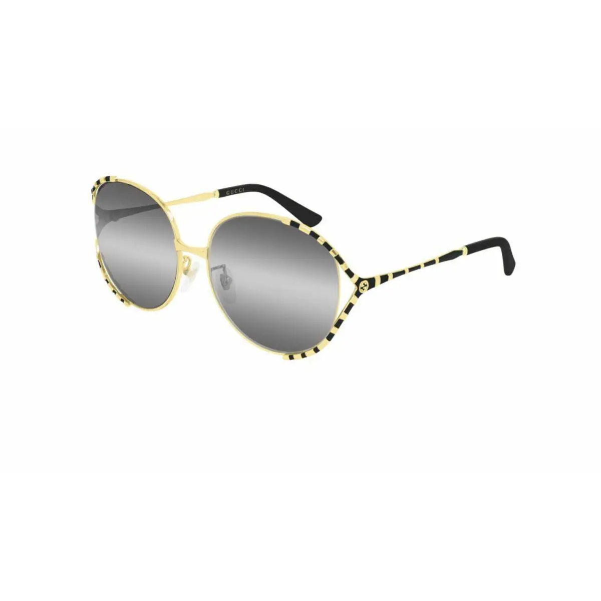 Gucci GG 0595S 001 Gold Black/grey Sunglasses