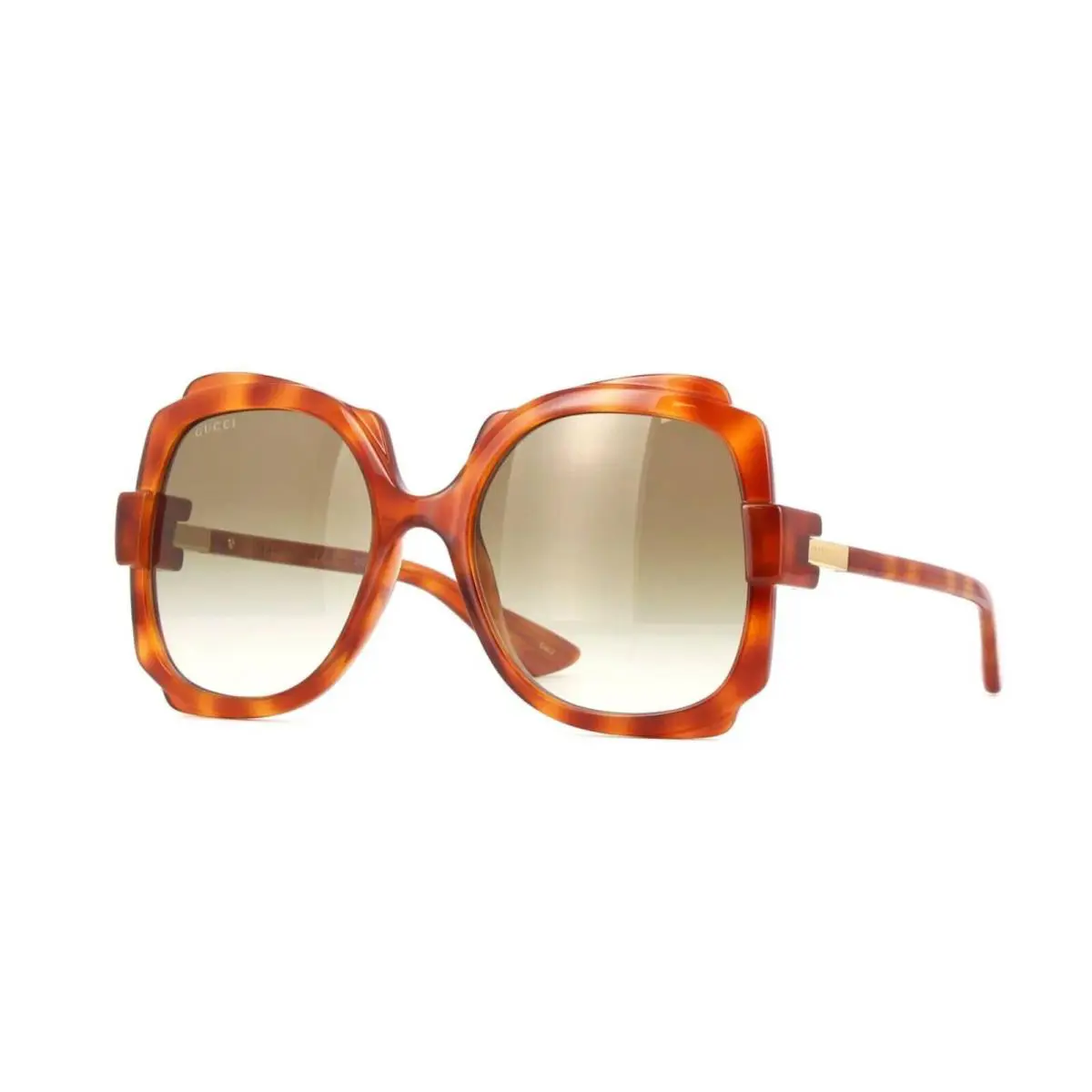 Gucci GG1431S Havana/brown Shaded 002 Sunglasses
