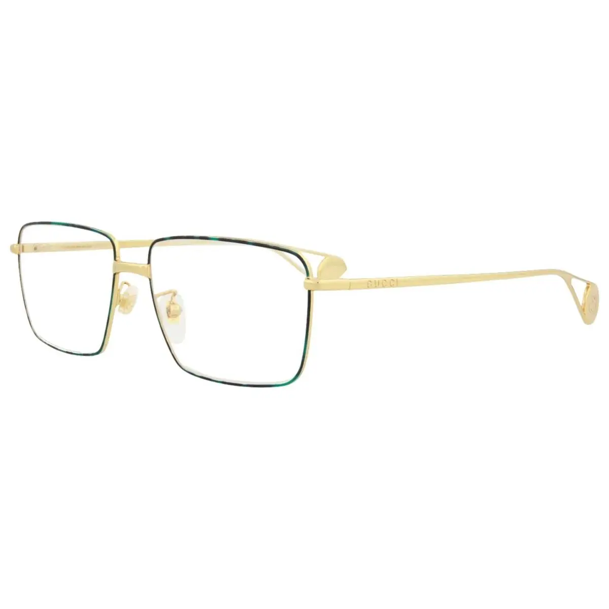 Gucci GG0439O 007 Rectangle Gold Women`s Eyeglasses 55 mm
