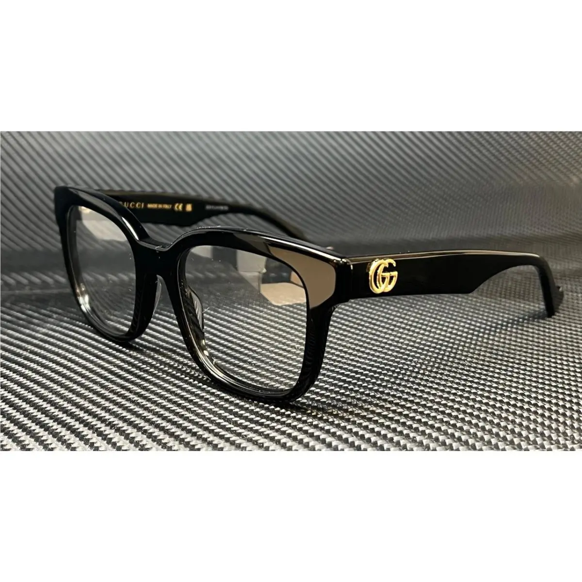 GG0958O 004 Black Gold Women`s 52 mm Eyeglasses by Gucci