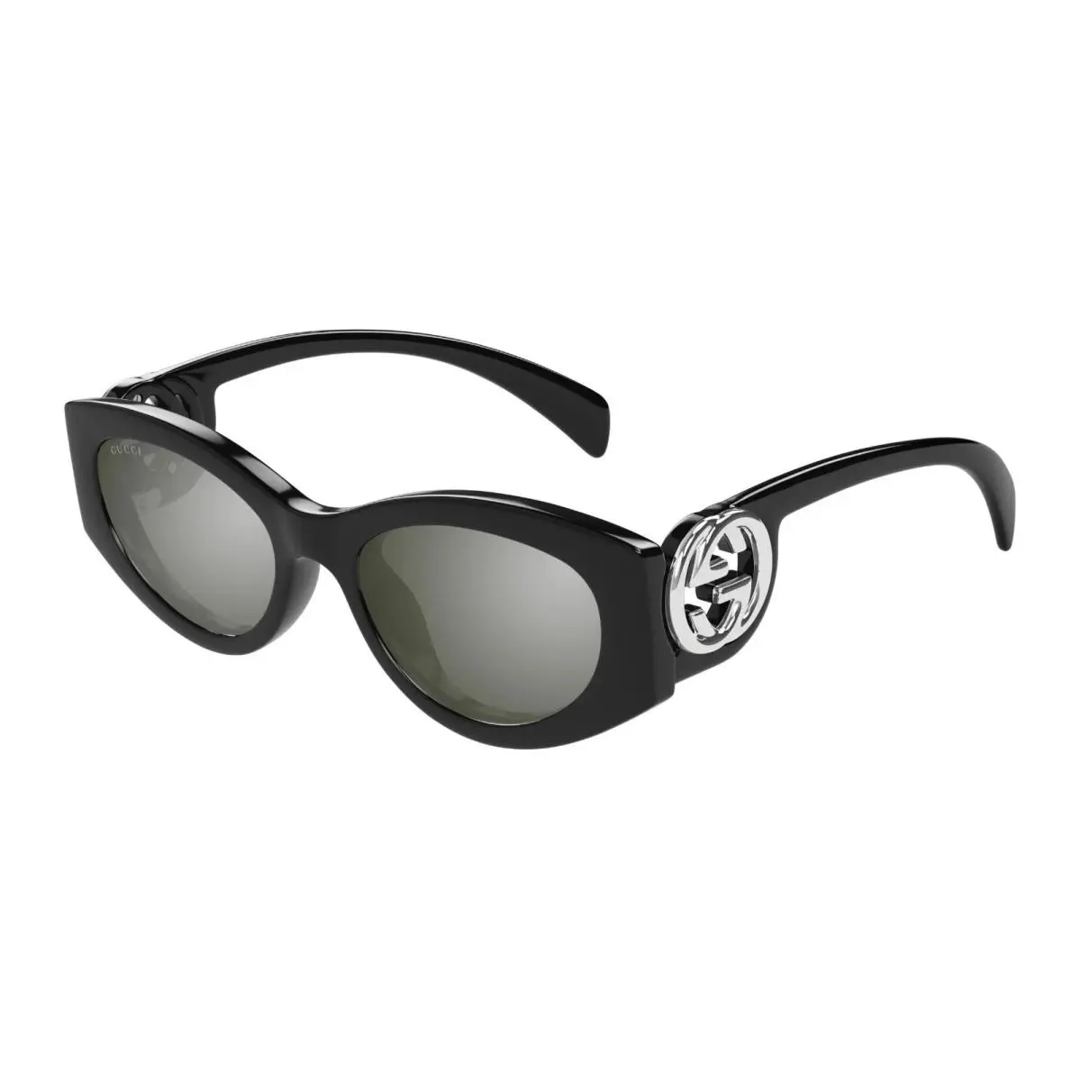 Gucci GG1691S Black with Silver/grey Silver Mirrored 001 Sunglasses