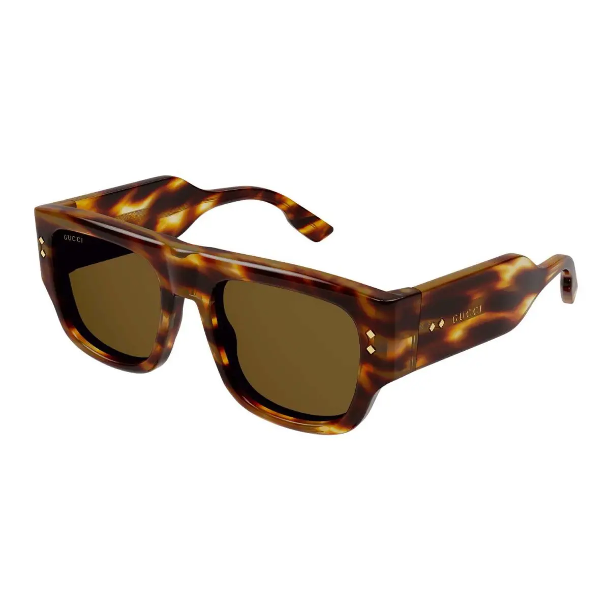 Gucci GG1262S Striped Havana/brown 004 Sunglasses