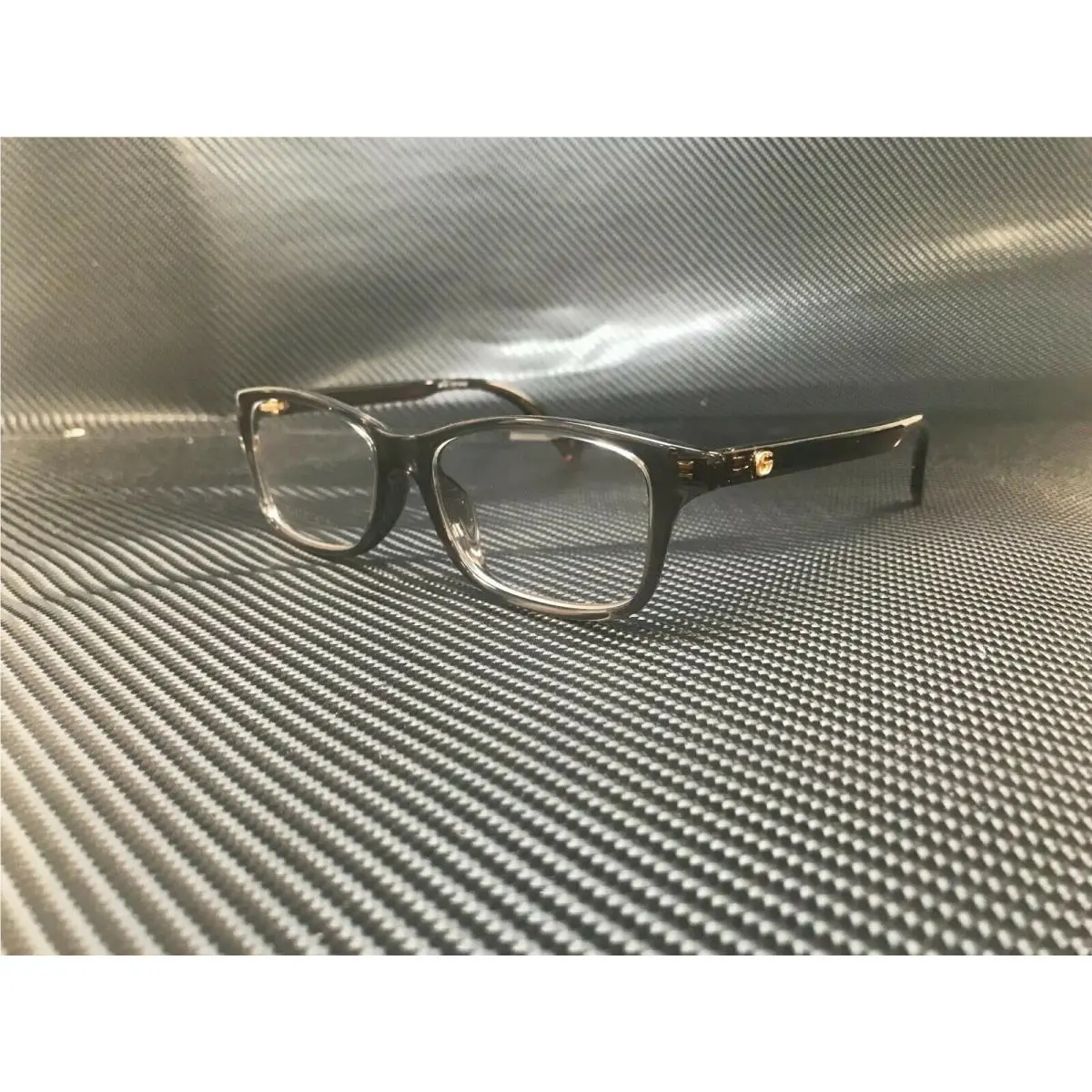 Gucci GG0720OA 003 Rectangle Square Grey Transparent Demo Lens Women`s Eyeglasse