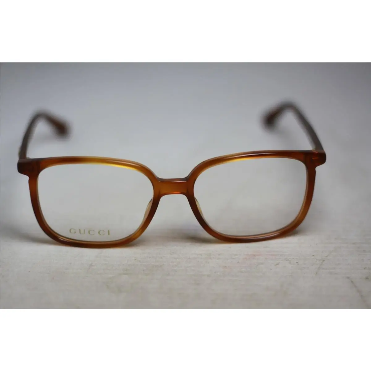 GG02600 002 Avana Transparent 53-17-145 Italy Made W/box/papers 9794 by Gucci