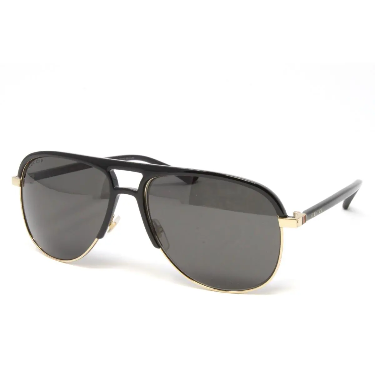 Gucci Sunglasses Men`s Aviator Black 60mm Grey Lens GG0292S-002